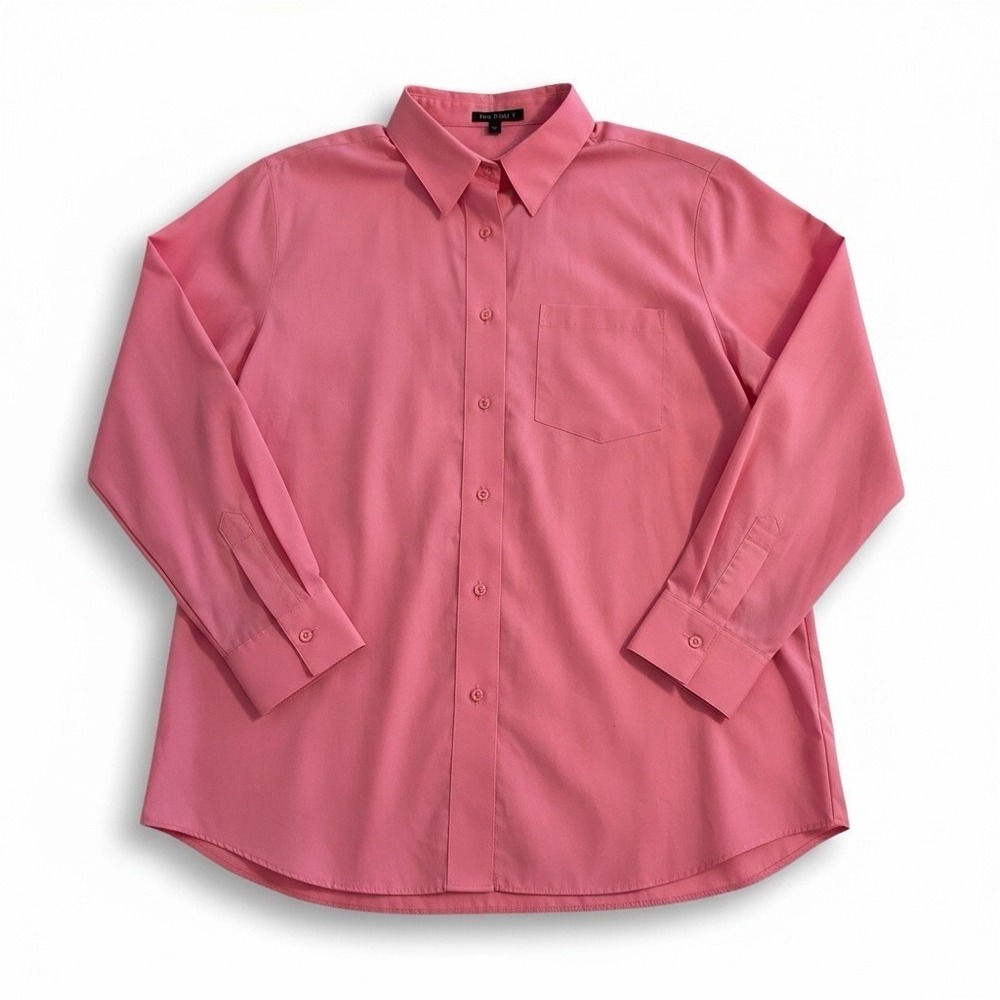 Foxcroft Wrinkle Free Womens Blouse Size 16 Long Sleeve Button Up Classic Fit